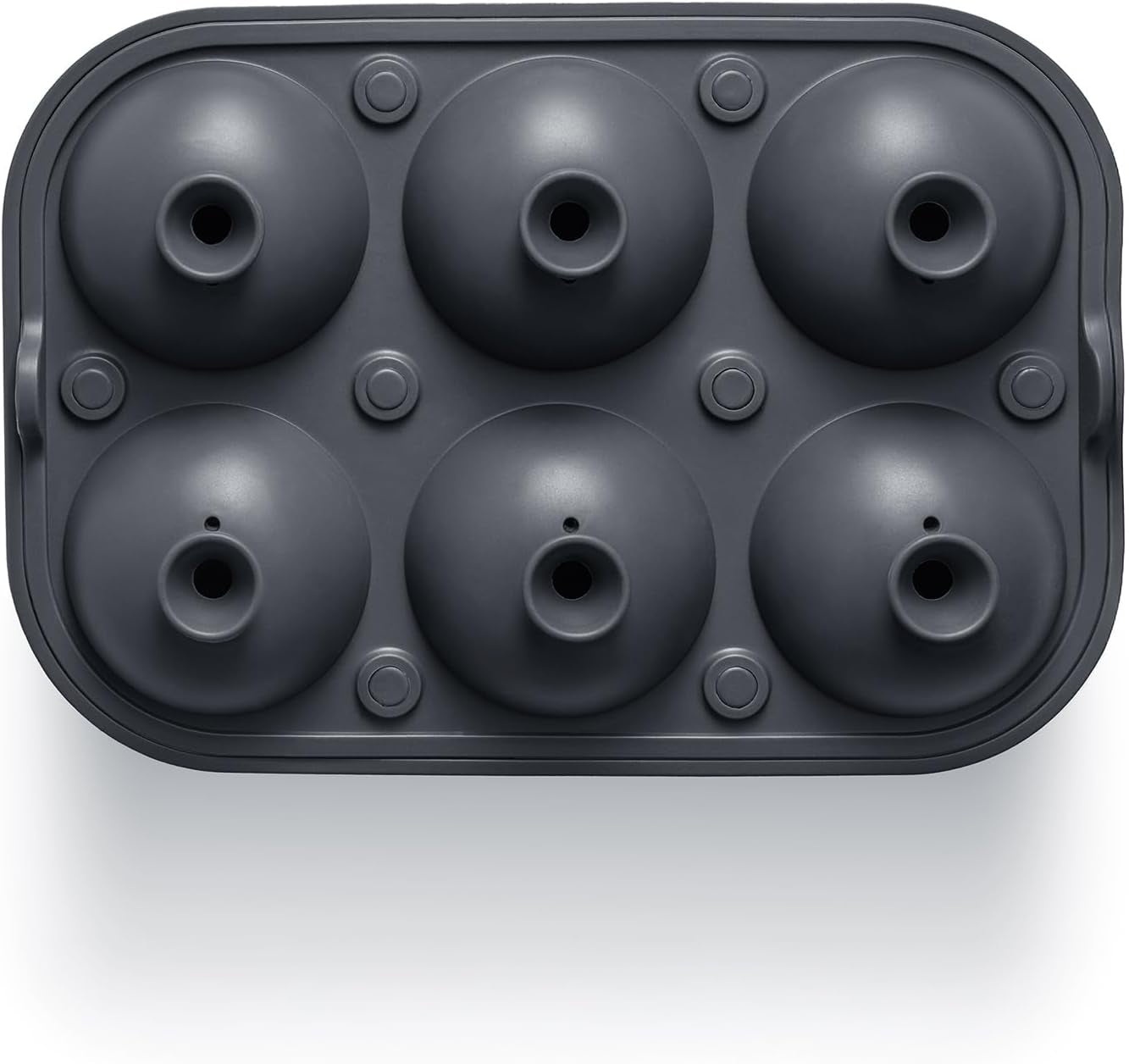 Ice Cube Molds, Large Silicone Sphere & Square Combo with Fill Funnel | 2 Inch round & Square Shapes, Built in Easy Fill Funnel, Large Silicone Combo for Whiskey Bourbon & Cocktails