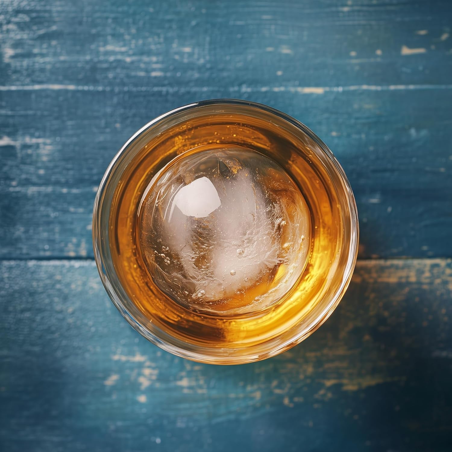 Ice Cube Molds, Large Silicone Sphere & Square Combo with Fill Funnel | 2 Inch round & Square Shapes, Built in Easy Fill Funnel, Large Silicone Combo for Whiskey Bourbon & Cocktails